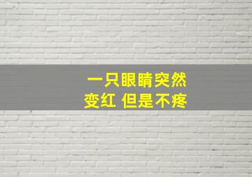 一只眼睛突然变红 但是不疼